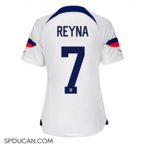 Zenski Nogometni Dres Ujedinjene države Giovanni Reyna #7 Domaci SP 2022 Kratak Rukav